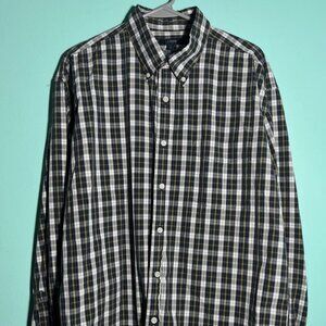 J Crew Shirt Large Men’s Striped Plaid Button Down Long Sleeve Cotton